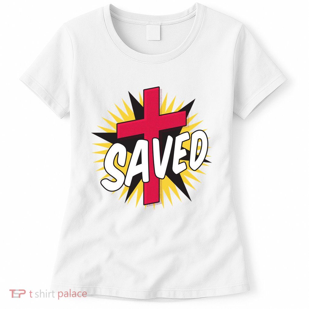 Saved Comic Cross Womens T-Shirt