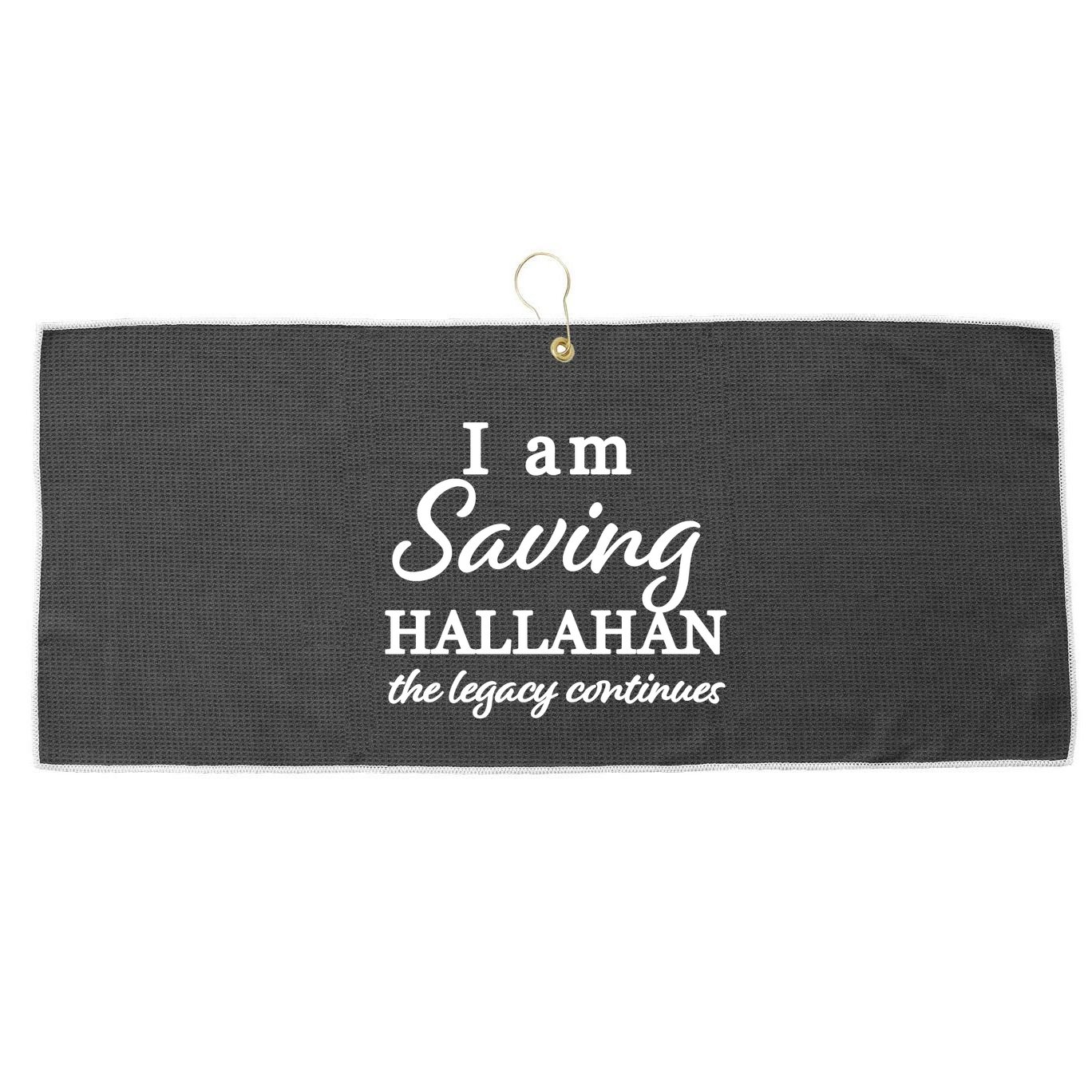 Saving Hallahan The Legacy Continues Large Microfiber Waffle Golf Towel