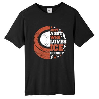 Sport A Who Loves Ice Hockey Funny Gift Tall Fusion ChromaSoft Performance T-Shirt