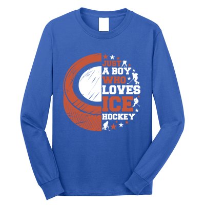 Sport A Who Loves Ice Hockey Funny Gift Long Sleeve Shirt