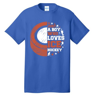 Sport A Who Loves Ice Hockey Funny Gift Tall T-Shirt