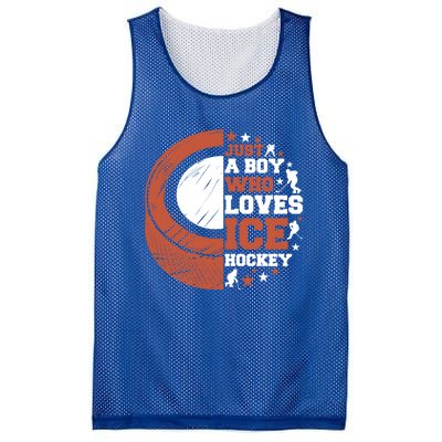 Sport A Who Loves Ice Hockey Funny Gift Mesh Reversible Basketball Jersey Tank