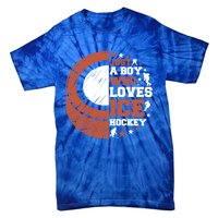 Sport A Who Loves Ice Hockey Funny Gift Tie-Dye T-Shirt