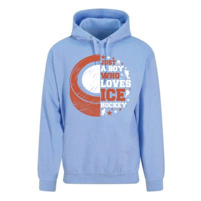 Sport A Who Loves Ice Hockey Funny Gift Unisex Surf Hoodie