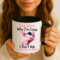 Stop Asking Why I'm Crazy I Don't Ask Why You're So Stupid Funny Mug