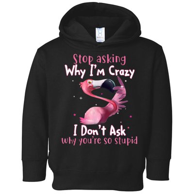 Stop Asking Why I'm Crazy I Don't Ask Why You're So Stupid Funny Toddler Hoodie