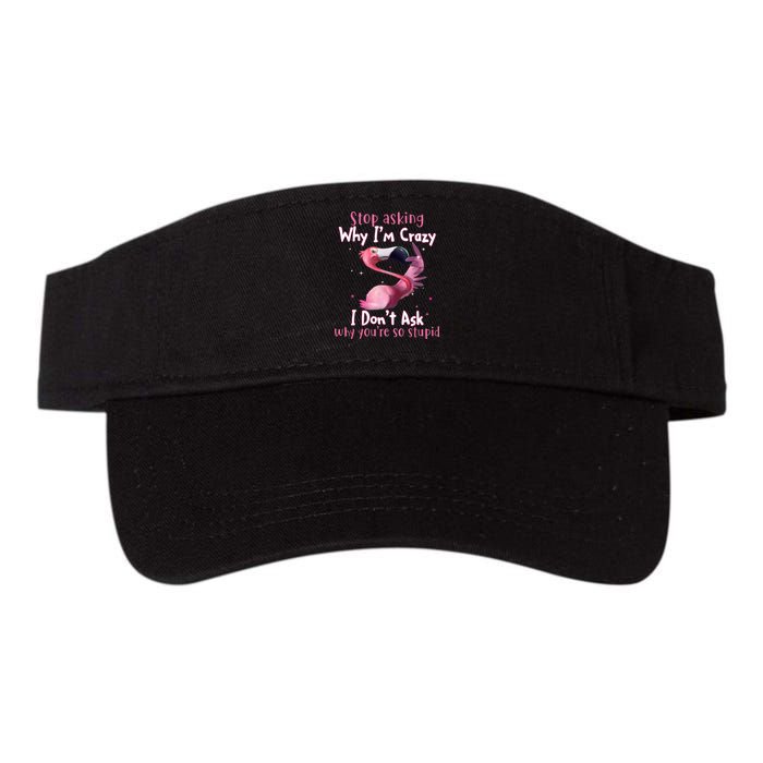 Stop Asking Why I'm Crazy I Don't Ask Why You're So Stupid Funny Visor
