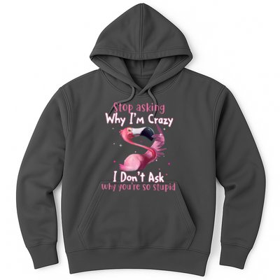Stop Asking Why I'm Crazy I Don't Ask Why You're So Stupid Funny Hoodie