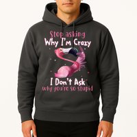 Stop Asking Why I'm Crazy I Don't Ask Why You're So Stupid Funny Hoodie