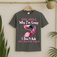 Stop Asking Why I'm Crazy I Don't Ask Why You're So Stupid Funny T-Shirt