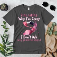 Stop Asking Why I'm Crazy I Don't Ask Why You're So Stupid Funny Premium T-Shirt