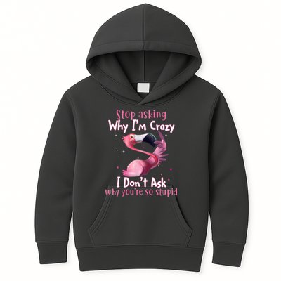 Stop Asking Why I'm Crazy I Don't Ask Why You're So Stupid Funny Kids Hoodie