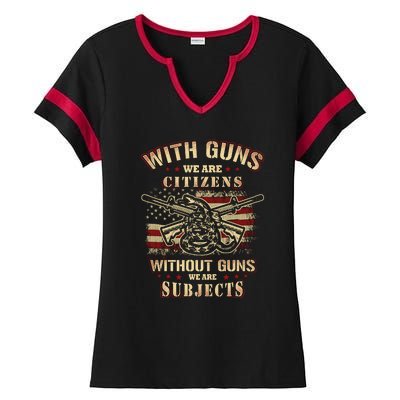 Second Amendment Conservative Gun Rights Ladies Halftime Notch Neck Tee