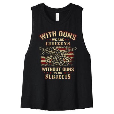 Second Amendment Conservative Gun Rights Women's Racerback Cropped Tank