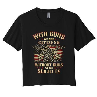 Second Amendment Conservative Gun Rights Women's Crop Top Tee