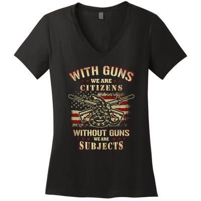 Second Amendment Conservative Gun Rights Women's V-Neck T-Shirt