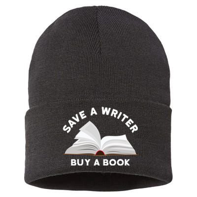 Save A Writer Buy A Book Published Author Writer Sustainable Knit Beanie