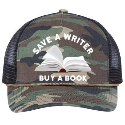 Save A Writer Buy A Book Published Author Writer Retro Rope Trucker Hat Cap