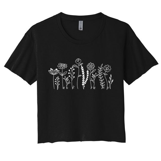 Subtle Anti-Trump Wildflowers Floral Feminist Resist Crop Top