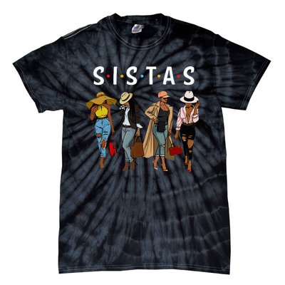 Sistas Afro Women Together Women Birthday Tie-Dye T-Shirt