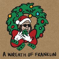 Santa A Wreath Of Franklin Christmas Cotton Canvas Backpack