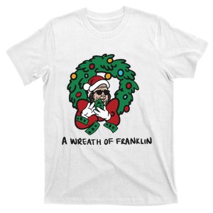 Santa A Wreath Of Franklin Christmas T-Shirt