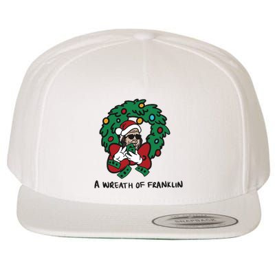 Santa A Wreath Of Franklin Christmas Wool Snapback Cap