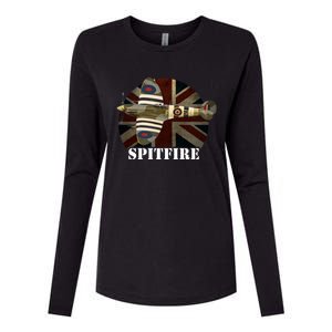 Spitfire Aircraft Ww2 Airplane Aeroplane War Plane Gift Womens Cotton Relaxed Long Sleeve T-Shirt