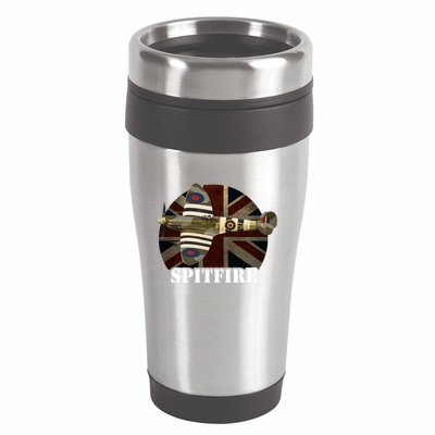 Spitfire Aircraft Ww2 Airplane Aeroplane War Plane Gift 16oz Travel Tumbler