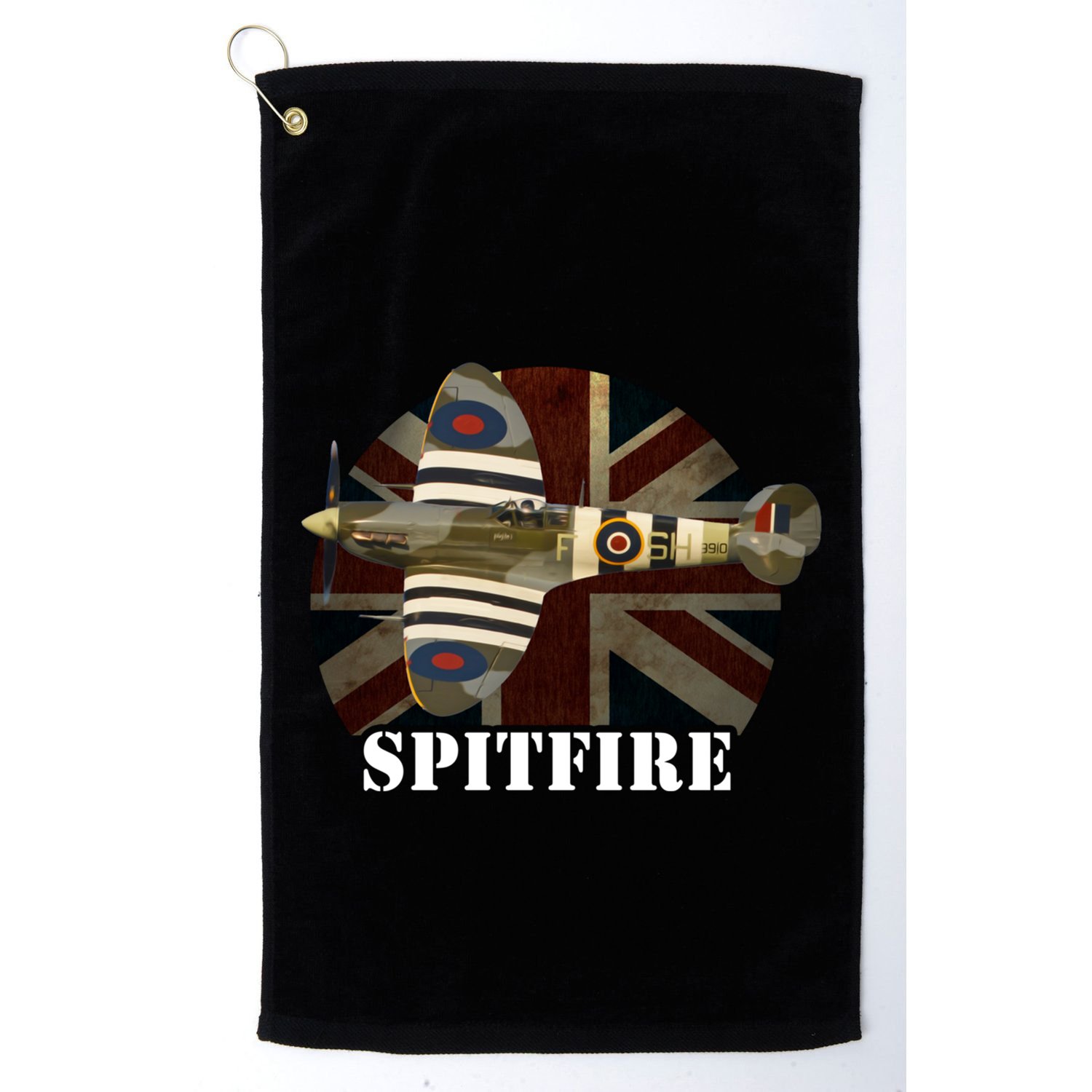 Spitfire Aircraft Ww2 Airplane Aeroplane War Plane Gift Golf Towel