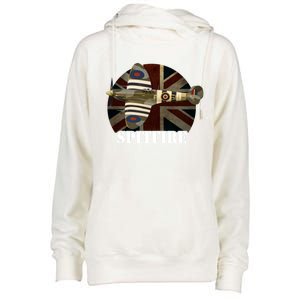 Spitfire Aircraft Ww2 Airplane Aeroplane War Plane Gift Womens Funnel Neck Pullover Hood