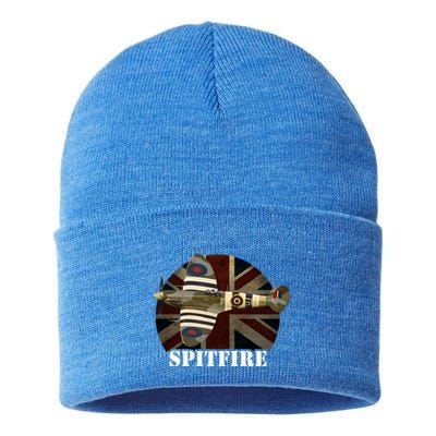 Spitfire Aircraft Ww2 Airplane Aeroplane War Plane Gift Sustainable Knit Beanie