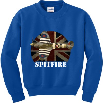 Spitfire Aircraft Ww2 Airplane Aeroplane War Plane Gift Kids Sweatshirt