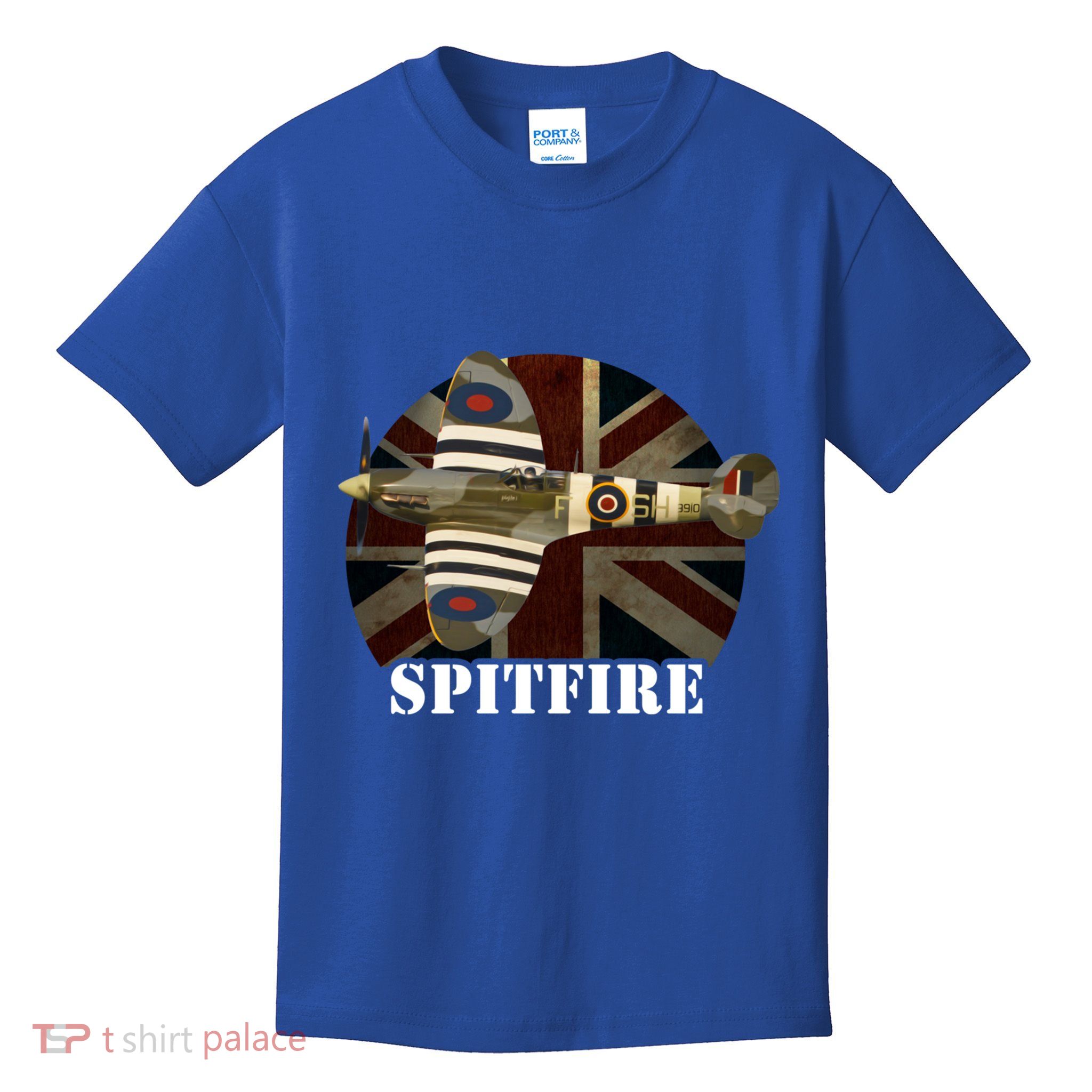 Spitfire Aircraft Ww2 Airplane Aeroplane War Plane Gift Kids T-Shirt