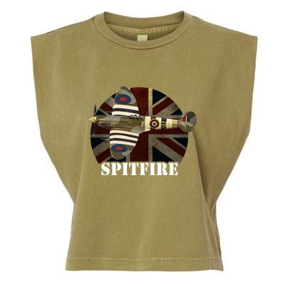 Spitfire Aircraft Ww2 Airplane Aeroplane War Plane Gift Garment-Dyed Women's Muscle Tee