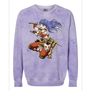 Samurai Anime Warrior Colorblast Crewneck Sweatshirt