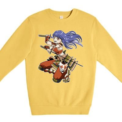 Samurai Anime Warrior Premium Crewneck Sweatshirt