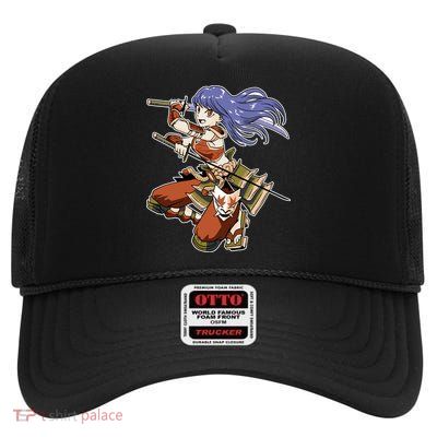 Samurai Anime Warrior High Crown Mesh Back Trucker Hat