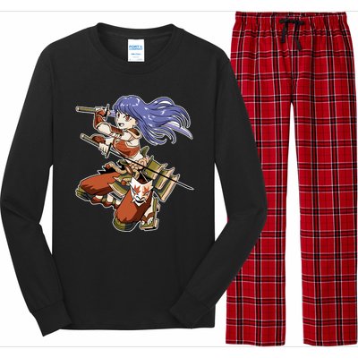 Samurai Anime Warrior Long Sleeve Pajama Set