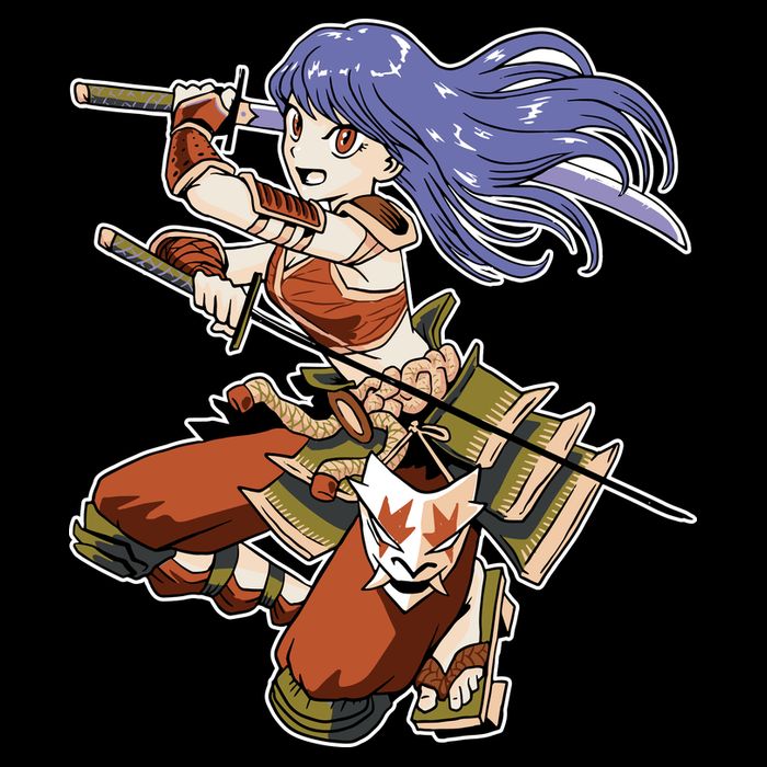 Samurai Anime Warrior 16 in Basic Backpack