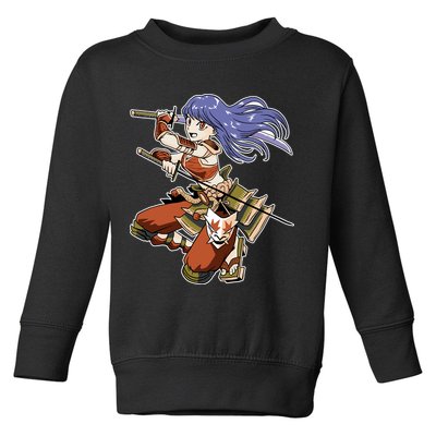 Samurai Anime Warrior Toddler Sweatshirt