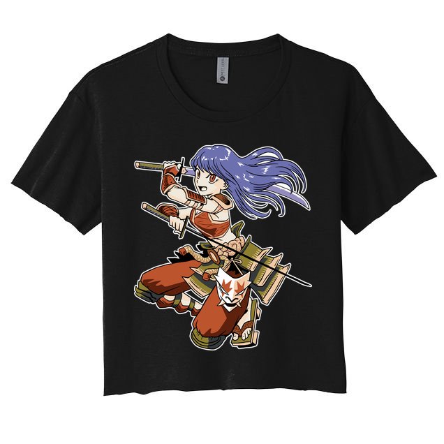 Samurai Anime Warrior Crop Top