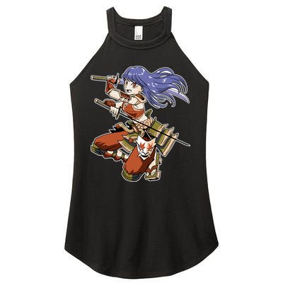 Samurai Anime Warrior Women's Perfect Tri Rocker Tank