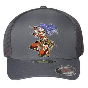 Samurai Anime Warrior Flexfit Unipanel Trucker Cap