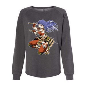 Samurai Anime Warrior Womens California Wash Sweatshirt