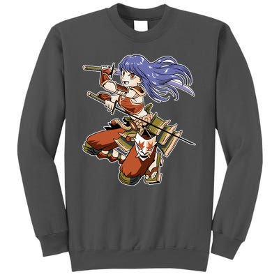 Samurai Anime Warrior Tall Sweatshirt