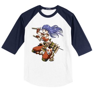 Samurai Anime Warrior Baseball Sleeve Shirt