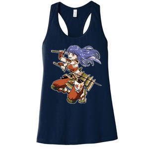 Samurai Anime Warrior Women's Racerback Tank