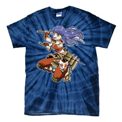 Samurai Anime Warrior Tie-Dye T-Shirt