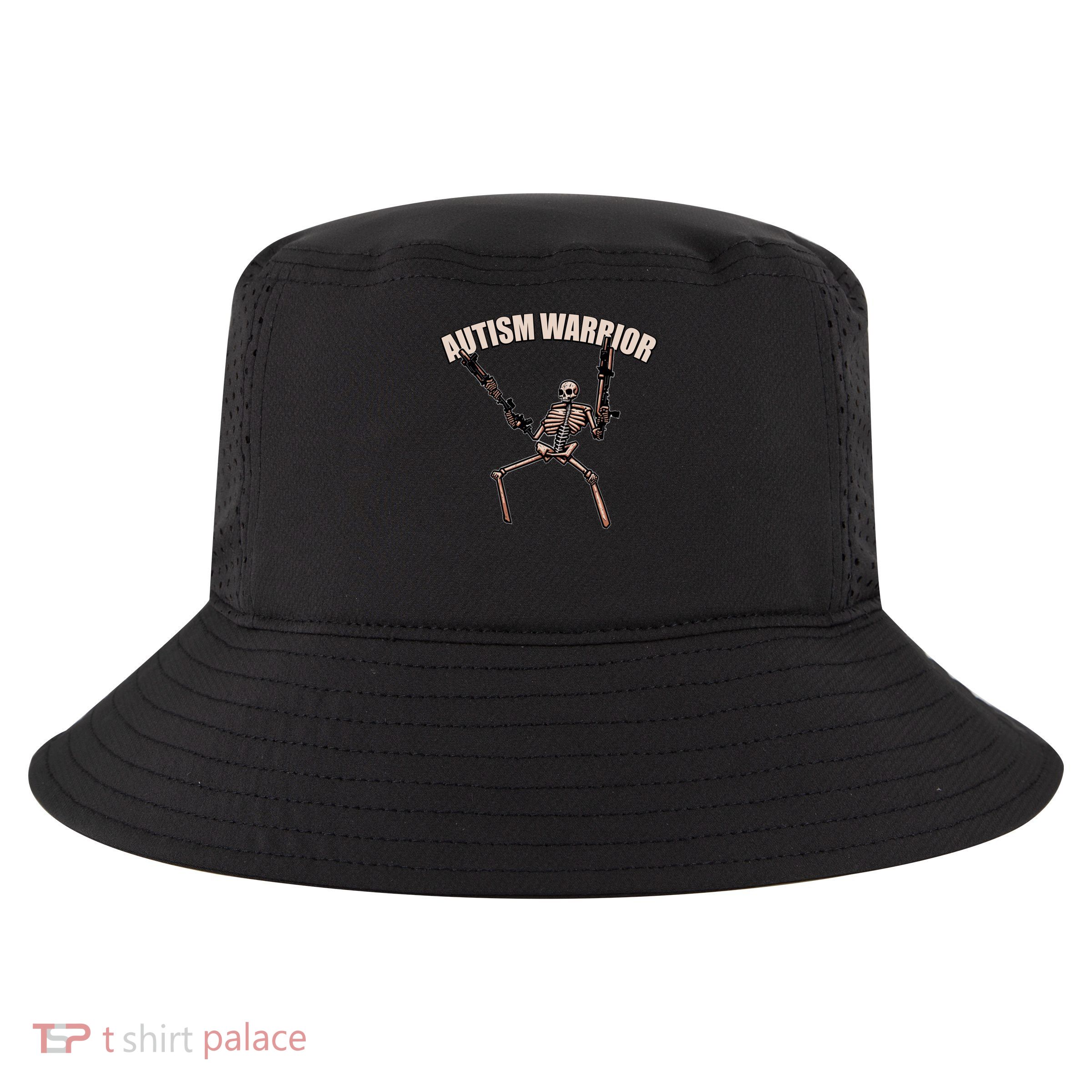 skull autism warrior autism skeleton meme autism awareness gift Cool Comfort Performance Bucket Hat